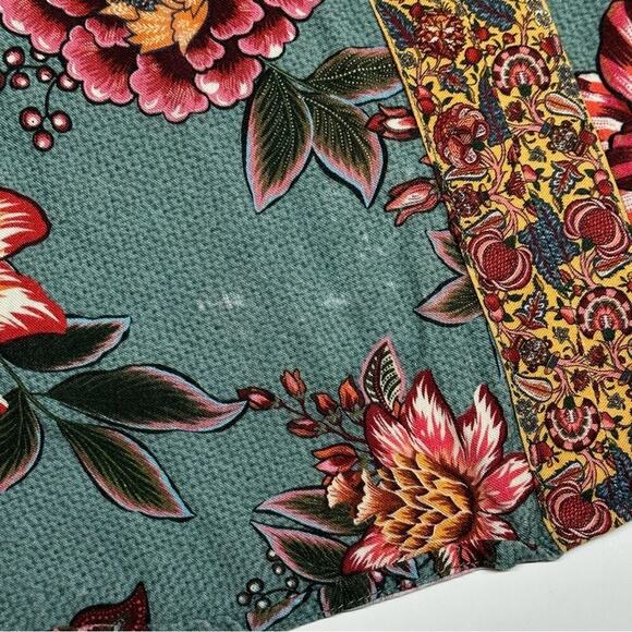 Farm Rio x Anthropologie | Palola Floral Peasant Blouse | Multi Green | Medium - Picture 8 of 15